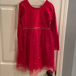 Hanna Andersson Red Dress with Gold Accents